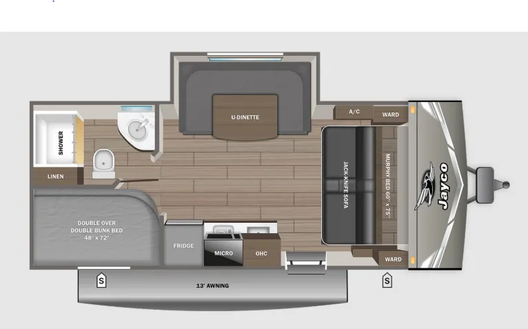 2027 Jayco Jay Flight 197MB - Floor plan