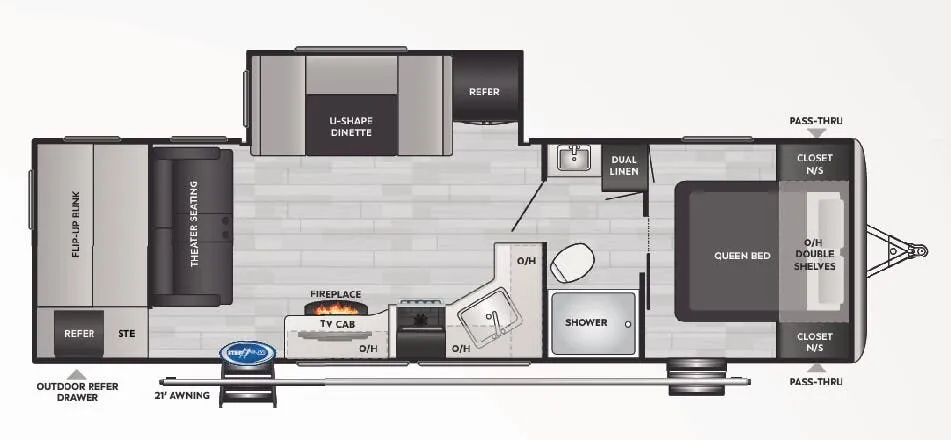 2023 Keystone Springdale 286BHU floor plan