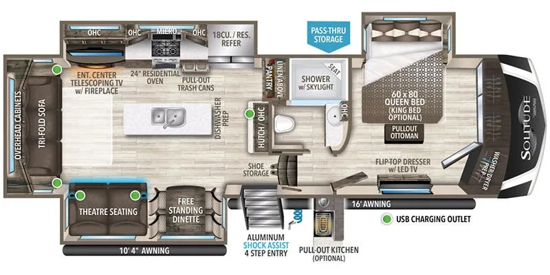 2023 Grand Design Solitude 310GK - Floor plan