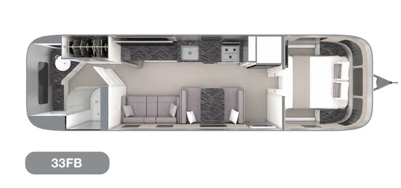 2023 Airstream Classic 33FB - Floor plan
