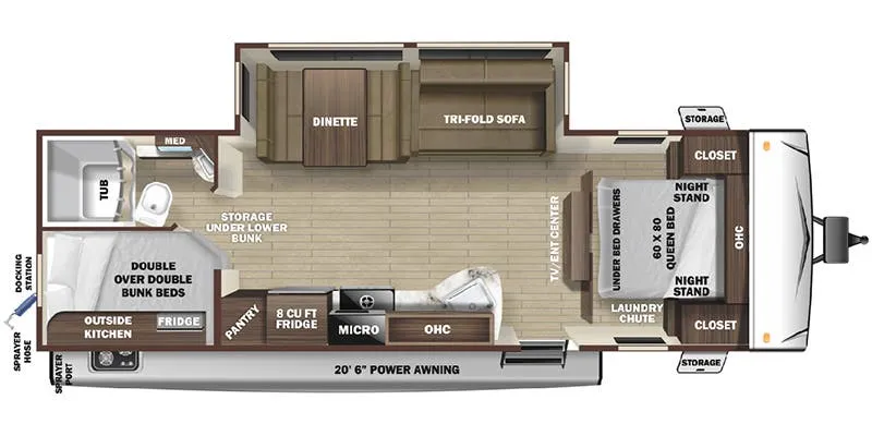2021 Highland Ridge Range Lite RL261BH - Floor plan