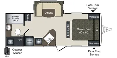 2015 Keystone Laredo 23RB floor plan