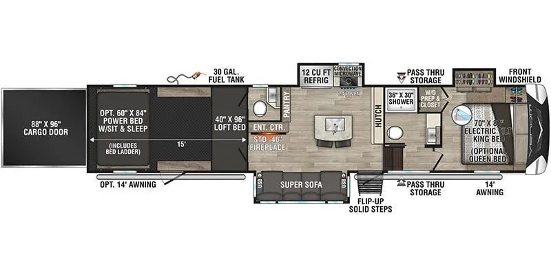 K-Z Venom V-Series V3815TK floor plan