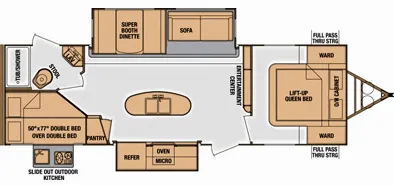 Cruiser RV Radiance 28BHIK floor plan
