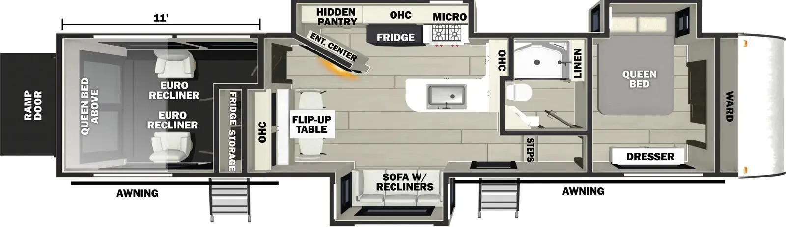 2025 Forest River Vengeance Rogue Armored 341GS11 - Floor plan