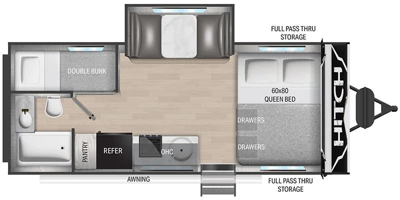 Cruiser RV Hitch 18BHS floor plan