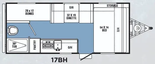 Coachmen Clipper 17BH floor plan