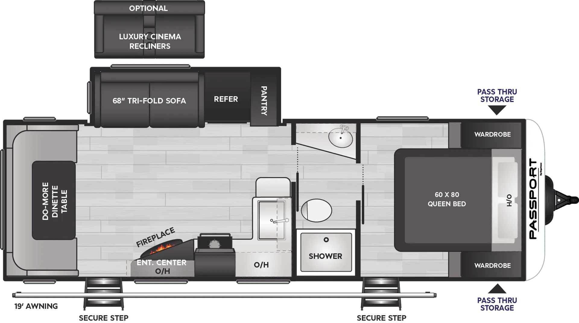 Keystone Passport SL 253RD floor plan
