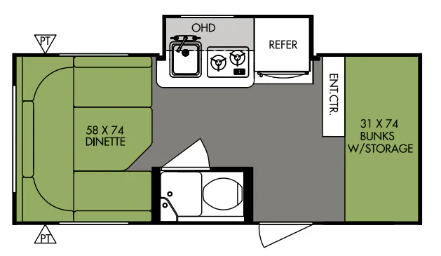 Forest River R-Pod RP-176 floor plan