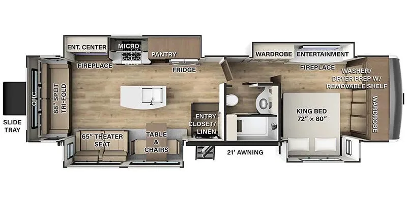 Forest River Rockwood Luxury Ranch R399RL floor plan
