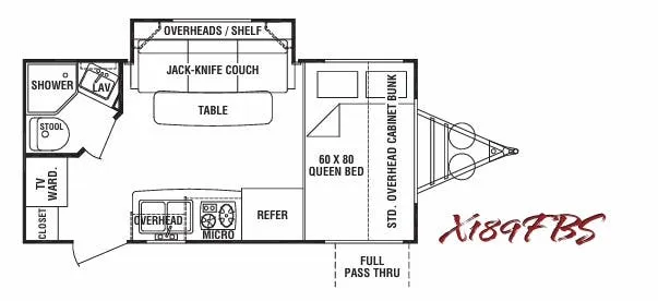 Cruiser RV Fun Finder X X189FBS floor plan