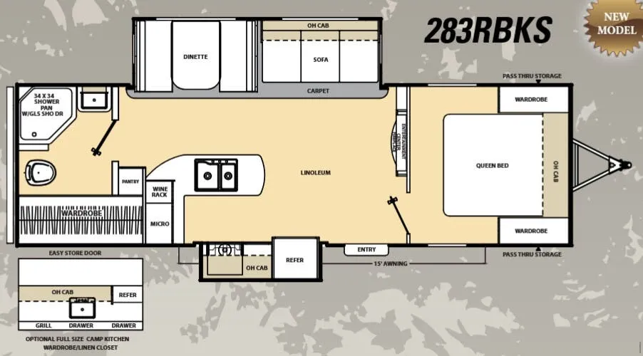 Coachmen Catalina 283RBKS floor plan