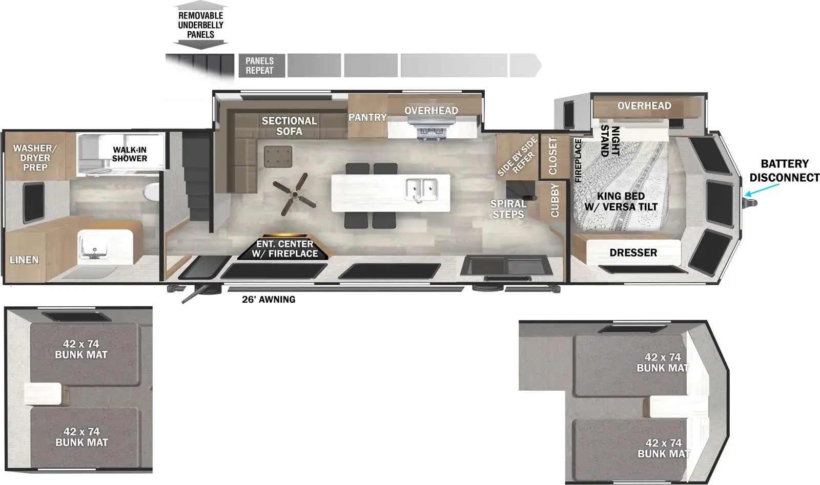 2025 Forest River Salem Grand Villa 42VIEW - Floor plan