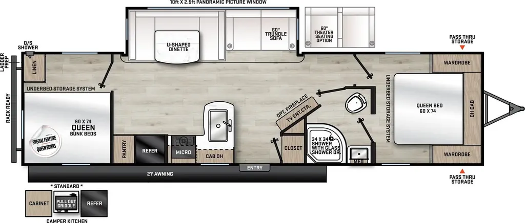 2026 Coachmen Catalina Legacy Edition 293TQBSCK floor plan