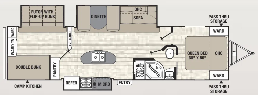 Coachmen Freedom Express Maple Leaf Edition 320 BHDSLE floor plan
