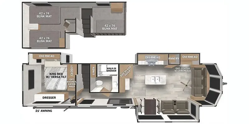 2025 Forest River Wildwood 42FLDL - Floor plan