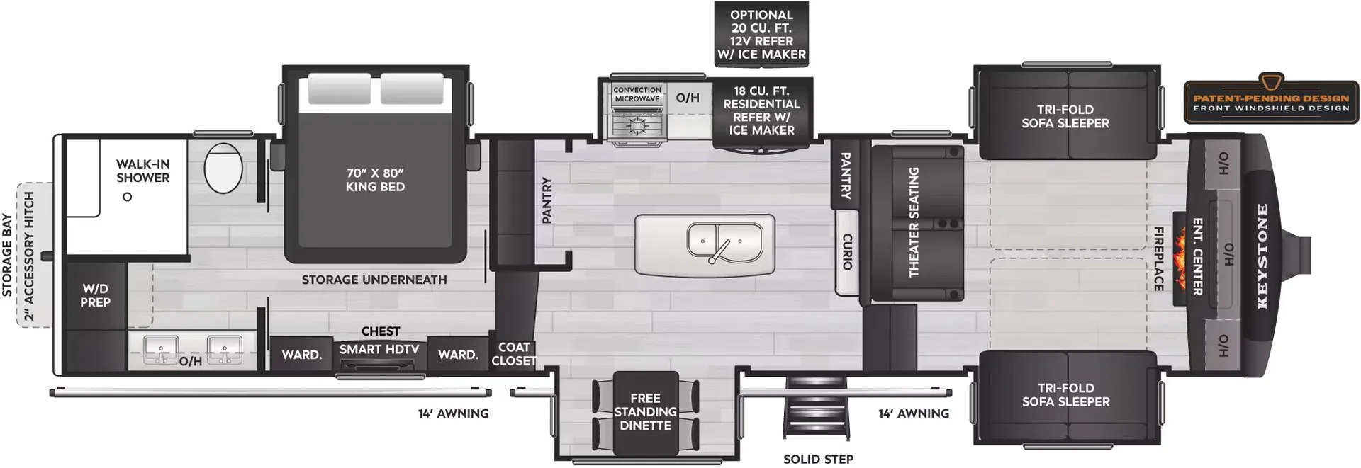 2026 Keystone Alpine 3712KB - Floor plan