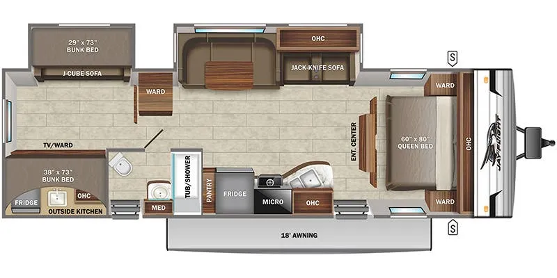 2022 Jayco Jay Flight 32BHDS - Floor plan
