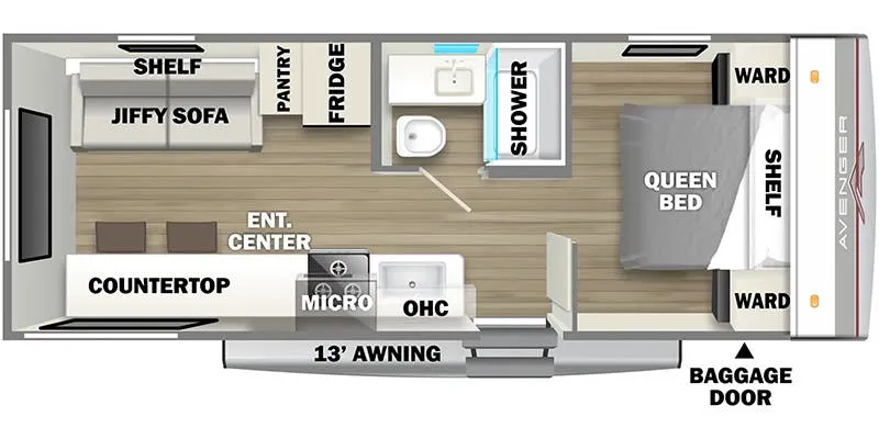 2024 Prime Time Avenger LE 22MKLE - Floor plan