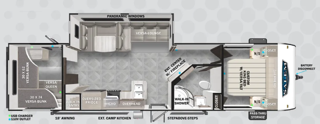 Forest River Salem 29VBUD floor plan