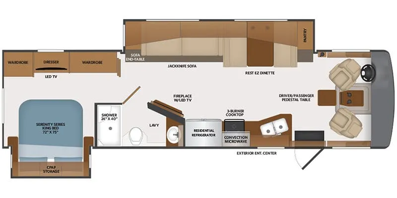 2026 Fleetwood Bounder 33C - Floor plan