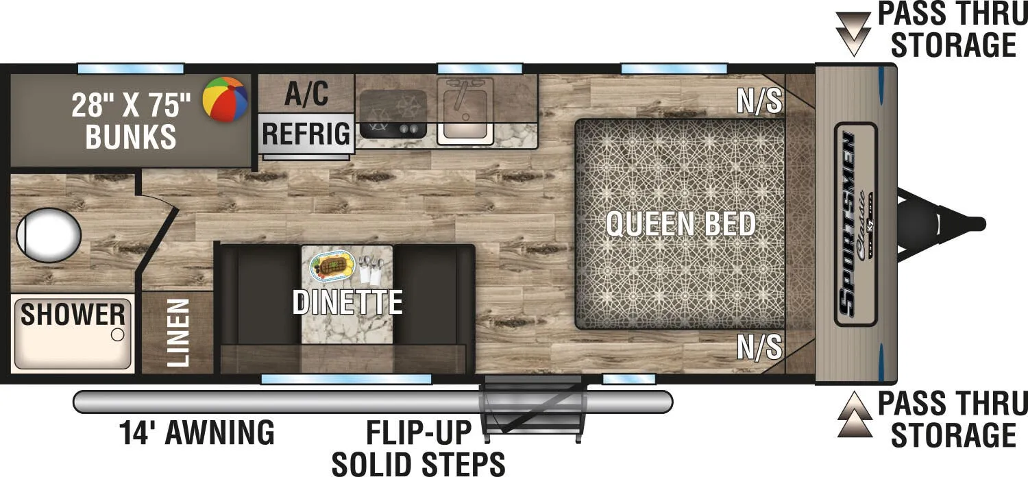 K-Z Sportsmen Classic 190BH floor plan