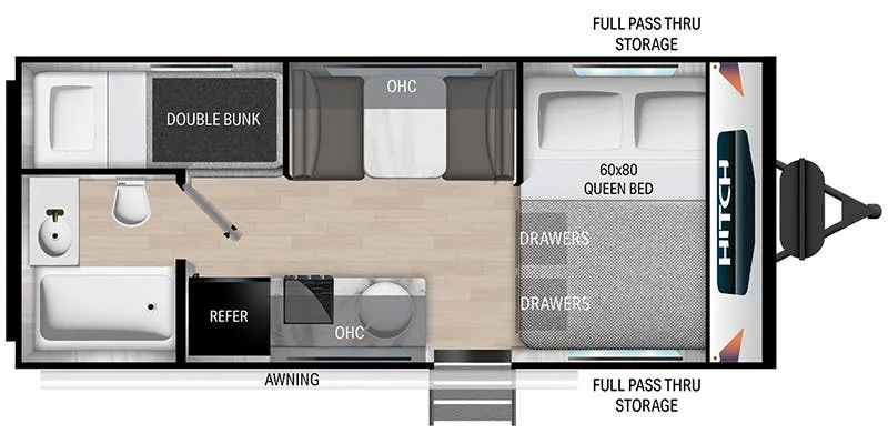 Cruiser RV Hitch 17BHS floor plan