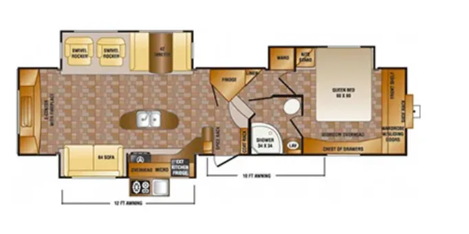 CrossRoads Sunset Trail Reserve SF34RE floor plan