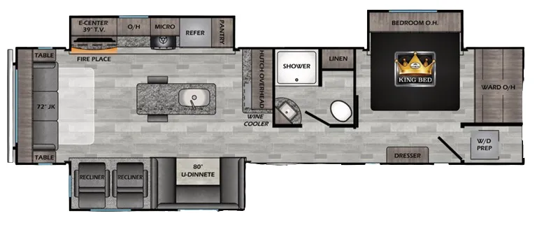 2023 CrossRoads Zinger 340RE floor plan
