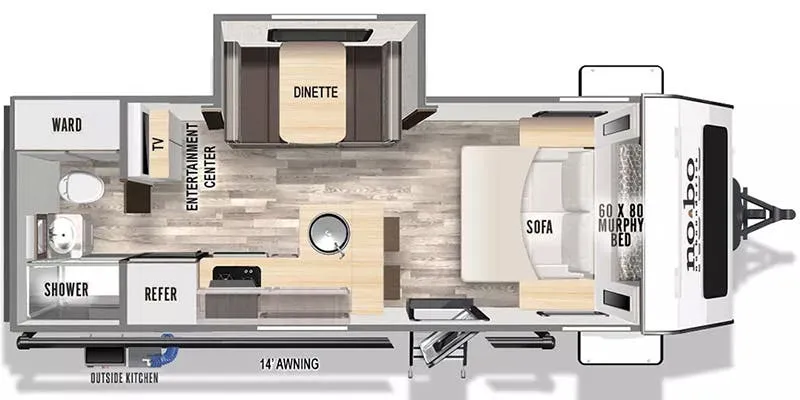 2024 Forest River No Boundaries NB20.4 floor plan