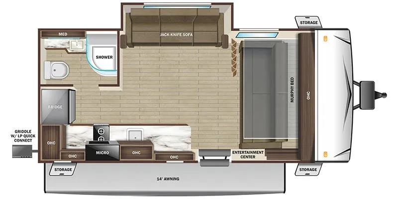 Highland Ridge Range Lite Air 17MDS floor plan