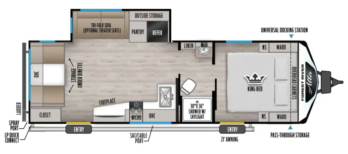 East to West Alta 2650KRD floor plan
