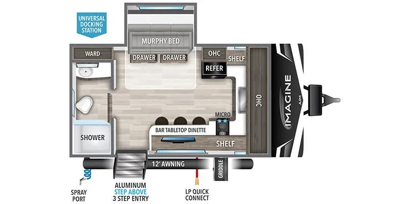 2024 Grand Design Imagine AIM 14MS - Floor plan