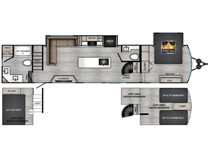 2026 Crossroads RV Hampton 410PVL floor plan