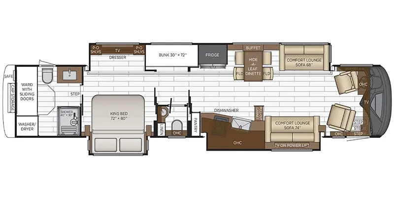 Newmar King Aire 4578 floor plan