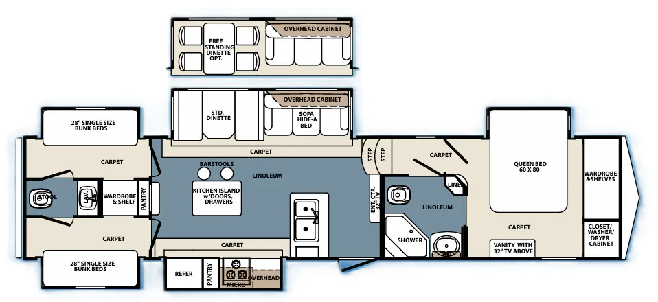 Forest River Blue Ridge 3704BH floor plan
