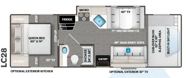 Thor Motor Coach Quantum LC28 floor plan