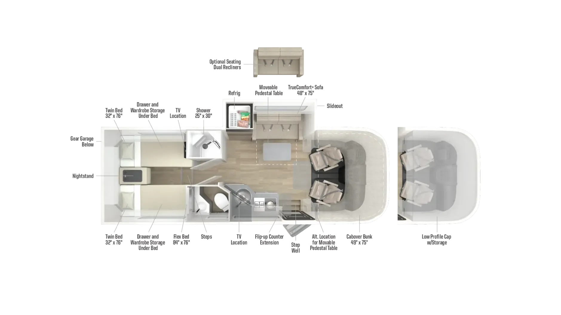 Winnebago Navion 24R floor plan