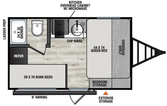 Coachmen Clipper 12BH floor plan