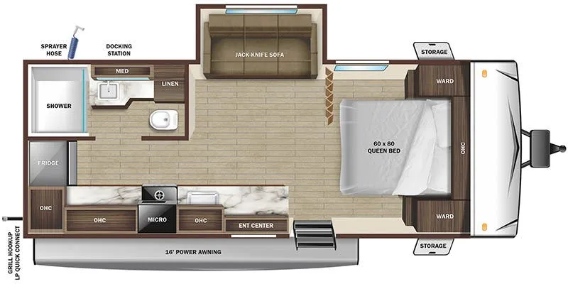 Highland Ridge Range Lite 189RG floor plan