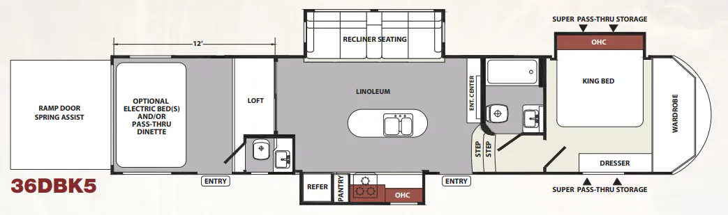 Forest River XLR Nitro 36DBK5 floor plan