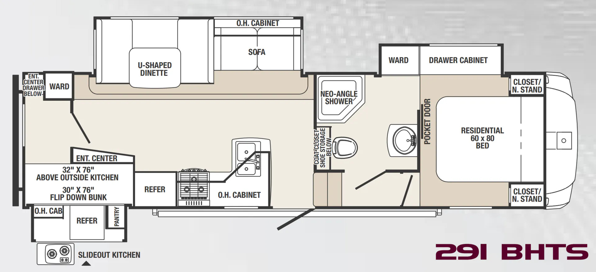 Palomino Sabre Silhouette 291 BHTS floor plan