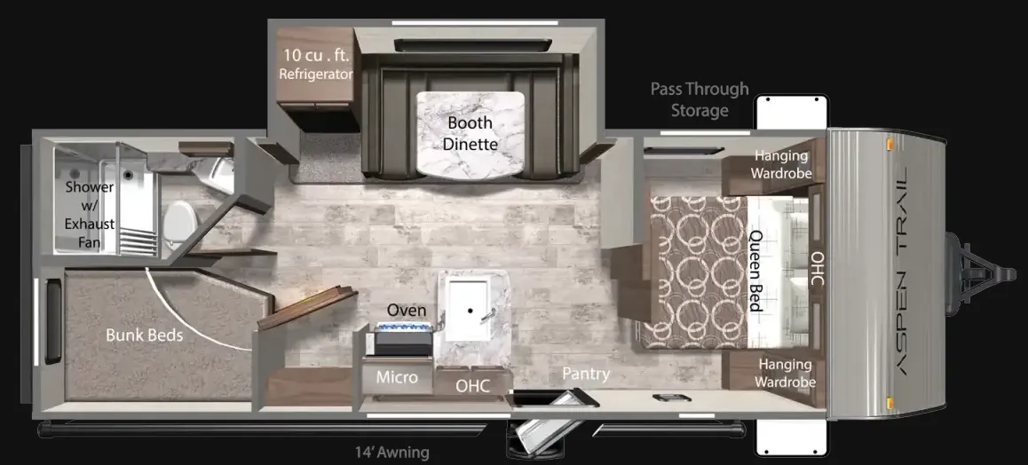 2025 Dutchmen Aspen Trail LE 23BH - Floor plan