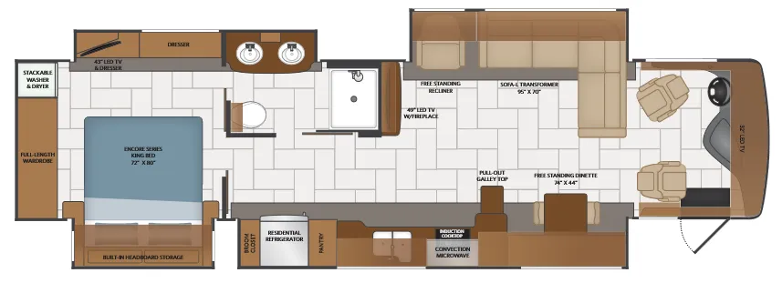Fleetwood Discovery 38F floor plan
