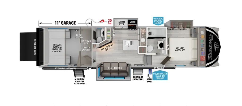 2027 Grand Design Momentum G-Class 320G floor plan