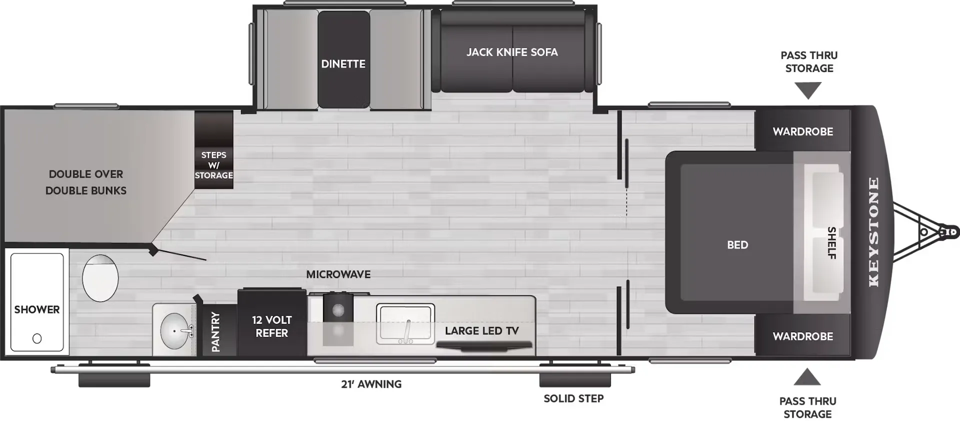Keystone Passport Classic 260BHC floor plan