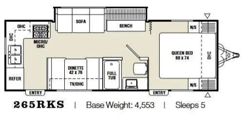 Coachmen Captiva Ultra Lite 265RKS floor plan
