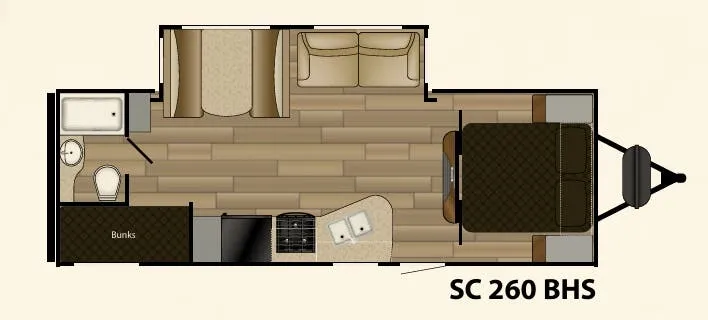 Cruiser RV Shadow Cruiser 260BHS floor plan