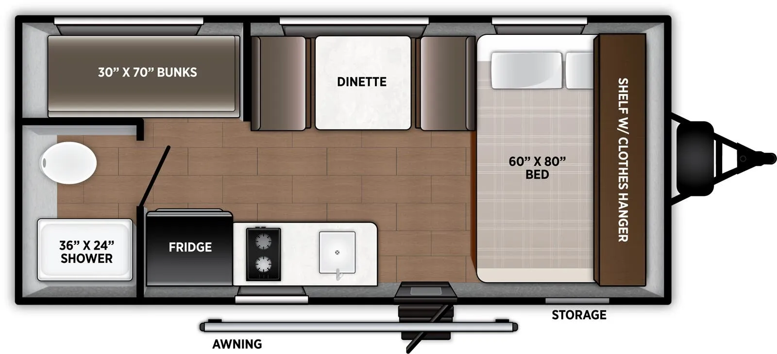 Forest River Airelume 160 floor plan