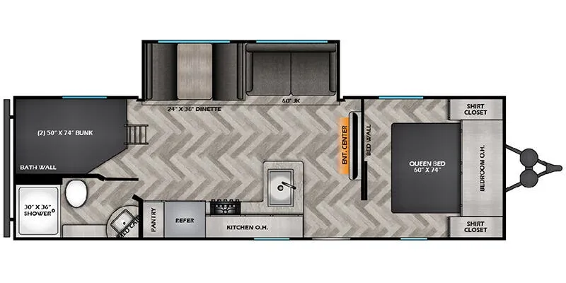 CrossRoads Zinger Lite ZR260BH floor plan